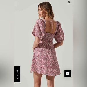 Floral Puff Sleeve Mini Dress